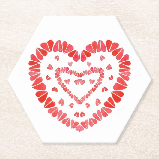 SCHWEET HEARTS Hexagon Paper Untersetzer (Vorderseite)