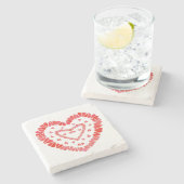 SCHWEET HEARTS Marmorstein Untersetzer (Seitenansicht)