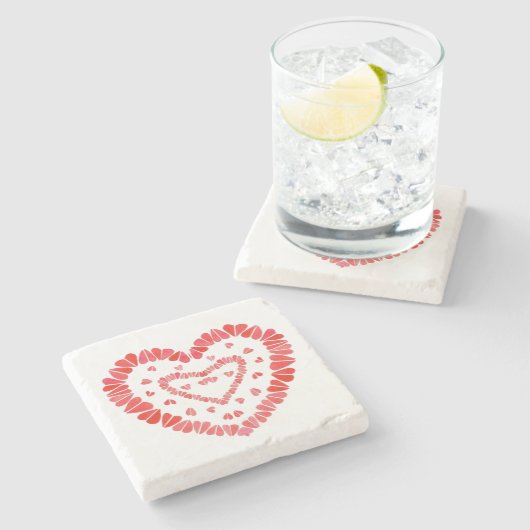 SCHWEET HEARTS Marmorstein Untersetzer (Seitenansicht)