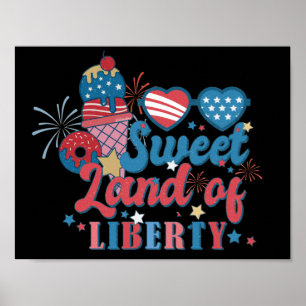 SCHWEET LAND DER LIBERTÄT patriotisch Poster