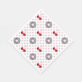 SCHWEET WIE CHERRIES Retro Vintages Muster Serviette (Ecke)