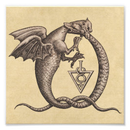 Schwefel- und Quecksilber-Alchemy-Sigils Fotodruck