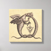 Schwefel- und Quecksilber-Alchemy-Sigils Leinwanddruck (Vorderseite)