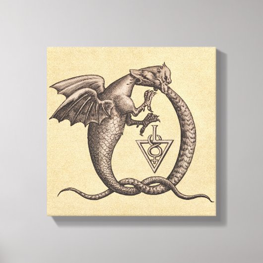 Schwefel- und Quecksilber-Alchemy-Sigils Leinwanddruck (Vorderseite)