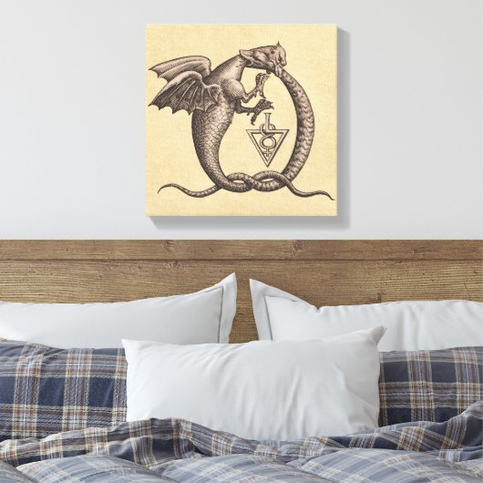 Schwefel- und Quecksilber-Alchemy-Sigils Leinwanddruck (Insitu (Schlafzimmer))