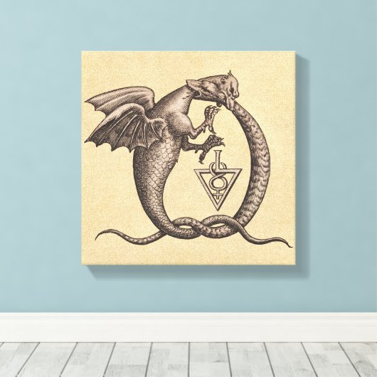 Schwefel- und Quecksilber-Alchemy-Sigils Leinwanddruck (Insitu (Holzboden))