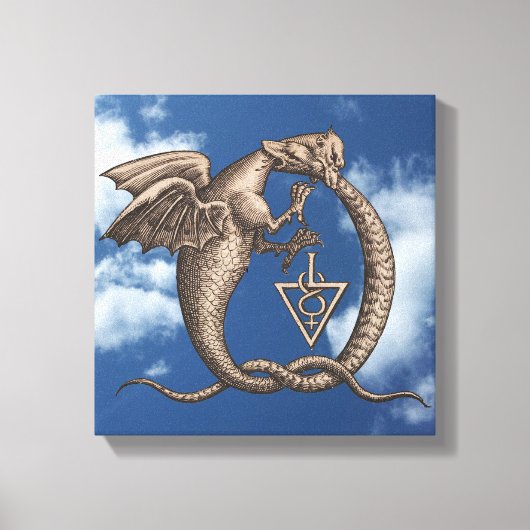 Schwefel- und Quecksilber-Alchemy-Sigils Leinwanddruck (Vorderseite)