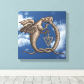 Schwefel- und Quecksilber-Alchemy-Sigils Leinwanddruck (Insitu (Holzboden))