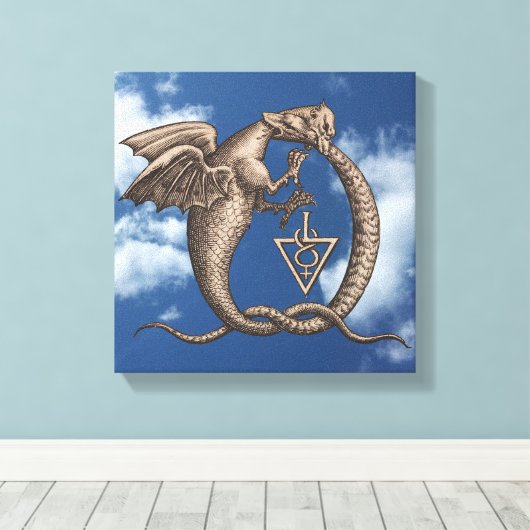 Schwefel- und Quecksilber-Alchemy-Sigils Leinwanddruck (Insitu (Holzboden))