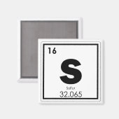 Schwefelchemische Elemente - chemische Formel g Magnet (Vorderseite/Rückseite)