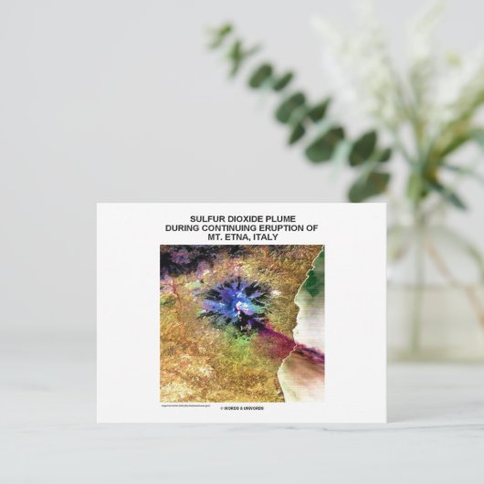 Schwefeldioxid Plume Eruption Met Italien Postkarte (Stehend Vorderseite)