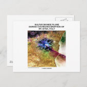 Schwefeldioxid Plume Eruption Met Italien Postkarte (Vorne/Hinten)