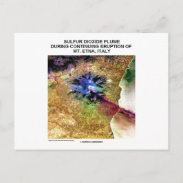 Schwefeldioxid Plume Eruption Met Italien Postkarte