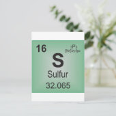 Schwefeleinzelteil der Periodischen Tabelle Postkarte (Stehend Vorderseite)