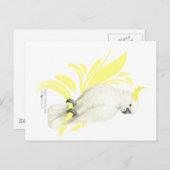 Schwefelgekrechtes Kakadu Postkarte (Vorne/Hinten)