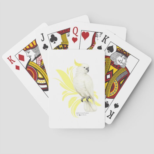 Schwefelgekrechtes Kakadu Spielkarten (Rückseite)