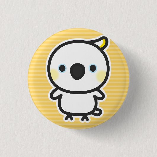 Schwefelkakadu Button (Vorderseite)