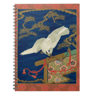 Schwefelkakadu, japanische Zierkunst Notizblock