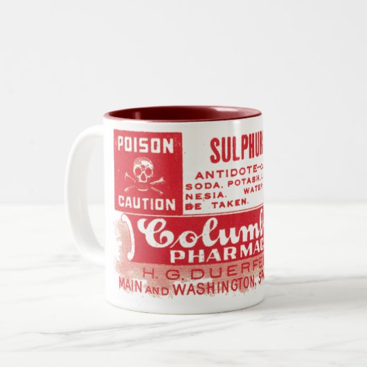 Schwefelsäure-Tasse Zweifarbige Tasse (Vorderseite Links)