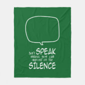 Schweig Fleecedecke (Vorderseite)