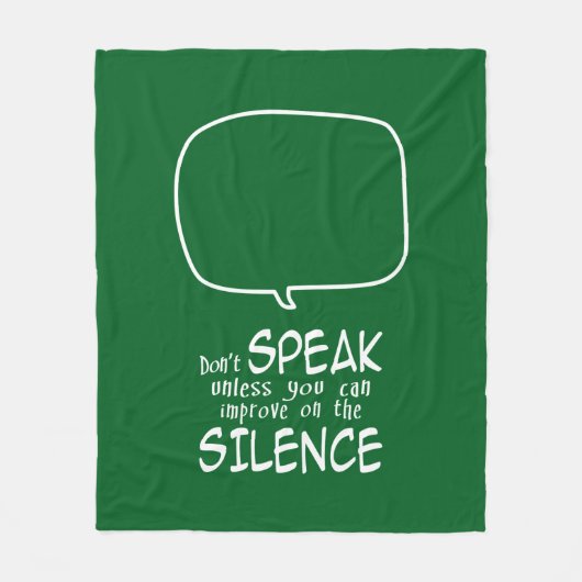 Schweig Fleecedecke (Vorderseite)