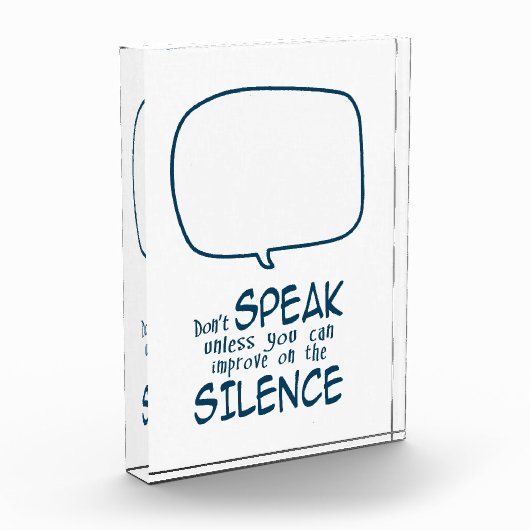 Schweig Fotoblock (Links)