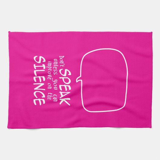 Schweig Geschirrtuch (Horizontal)