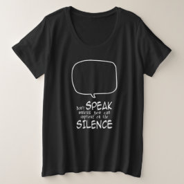 Schweig Große Größe T-Shirt