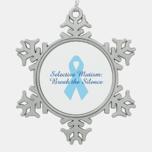 Schweigebruch-Band-Ornament Schneeflocken Zinn-Ornament