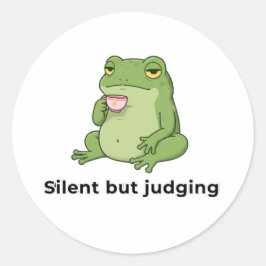 Schweigen, aber jagen runder aufkleber