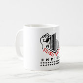 Schweigen baut Imperien (Motivationsdesign) Kaffeetasse (Vorderseite Links)