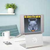 Schweigen der Eichhörnchen - eine Parodie Aufkleber (Laptop auf Schreibtisch)