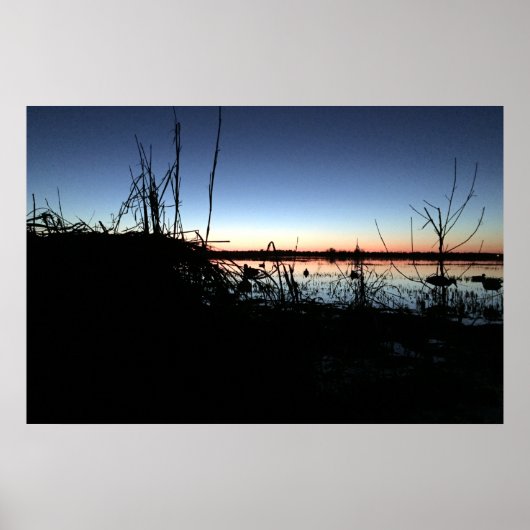 Schweigen in der Arkansas-Ente Blind Poster (Vorne)