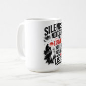 Schweigen ist besser als Erklären Zitat Kaffeetasse (Vorderseite Links)
