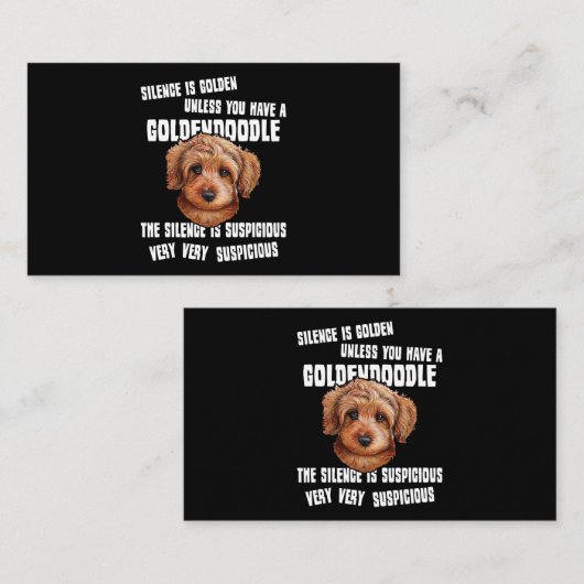 Schweigen ist goldgelb, es sei denn, Sie haben ein Visitenkarte (Vorne/Hinten)