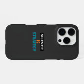 Schweigen ist iPhone hülle (Rückseite (Horizontal))