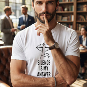 Schweigen ist meine Antwort Minimalistische Aussag T-Shirt