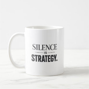 Schweigen ist Strategie – Minimalistischer Executi Kaffeetasse