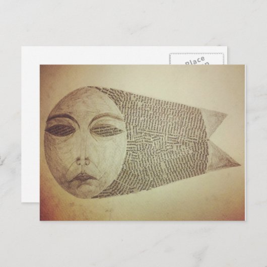 Schweigen Postkarte (Vorne/Hinten)