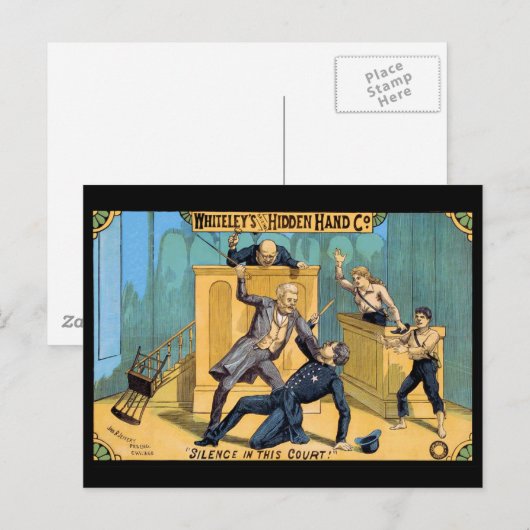 Schweigen vor Gericht Postkarte (Vorne/Hinten)