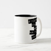 Schweigen wurde nie niedergeschrieben.. zweifarbige tasse (VorderseiteRechts)