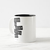 Schweigen wurde nie niedergeschrieben.. zweifarbige tasse (Vorderseite Links)