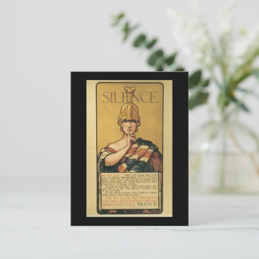 Schweigen - Zweiter Weltkrieg Postkarte (Stehend Vorderseite)