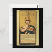 Schweigen - Zweiter Weltkrieg Postkarte (Vorne/Hinten)