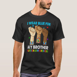Schweigende Hand Ich trage Blau für meinen Bruder T-Shirt