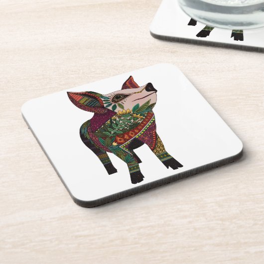 Schwein 1 getränkeuntersetzer (Linke Seite)