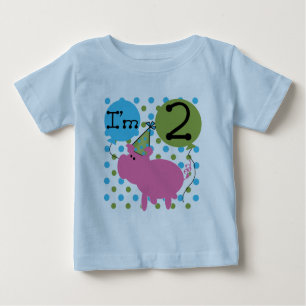 Schwein-2. Geburtstags-T-Shirts und Geschenke Baby T-shirt