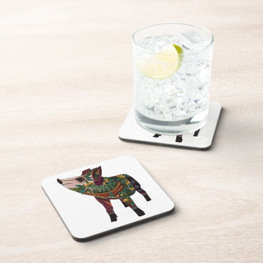 Schwein 2 getränkeuntersetzer (Rechte Seite)