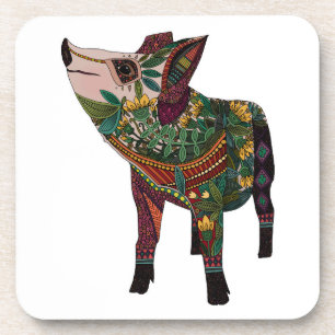 Schwein 2 getränkeuntersetzer