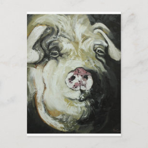 Schwein #7 postkarte